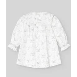 Paz Rodriguez - Conjunto de Vestido e Bloomer para Menina Pulgarcito, Cinza Pérola