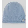 Paz Rodriguez - Gorro de malha para recém-nascido, azul giz
