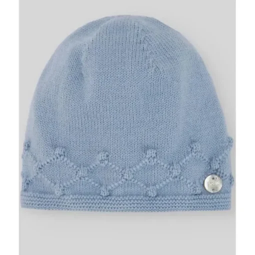 Paz Rodriguez - Gorro de malha para recém-nascido, azul giz