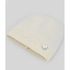 Paz Rodriguez - Gorro de malha para recém-nascido, creme/bege