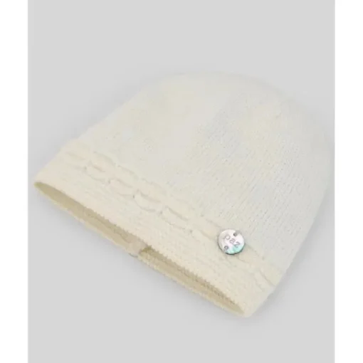 Paz Rodriguez - Gorro de malha para recém-nascido, creme/bege
