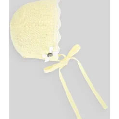 Paz Rodriguez - Gorro para recém-nascido em malha para bebê, Magnólia/Branco