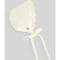 Paz Rodriguez - Gorro Recém-Nascido em Malha para Bebê, Bege