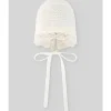 Paz Rodriguez - Knit Newborn Bonnet Paz, Cream/Beige