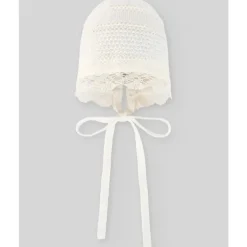 Paz Rodriguez - Knit Newborn Bonnet Paz, Cream/Beige