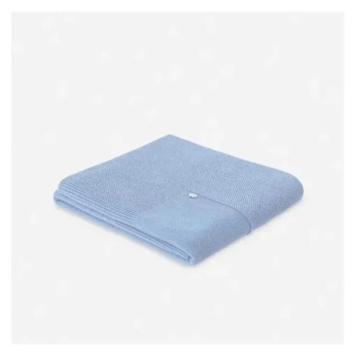 Paz Rodriguez - Manta de malha para recém-nascido Esencial Blanket, Chalk Blue