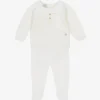 Paz Rodriguez - Take Me Home Set Knit Newborn Sweater + Leggings Paz, Cream/Beige
