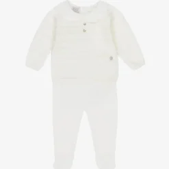 Paz Rodriguez - Take Me Home Set Knit Newborn Sweater + Leggings Paz, Cream/Beige