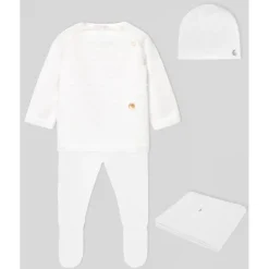 Paz Rodriguez - Take Me Home Set Knit Newborn Sweater + Leggings + Hat + Blanket Regalo, White