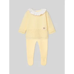 Paz Rodriguez - Take Me Home Set Knit Newborn Sweater + Leggings Bico, Chalk Pink