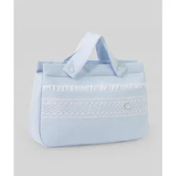 Paz Rodriguez - Woven Bag Torres, Chalk Blue/White