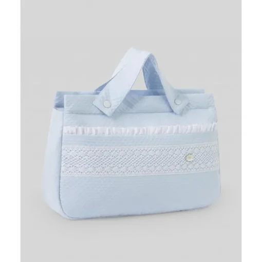 Paz Rodriguez - Woven Bag Torres, Chalk Blue/White