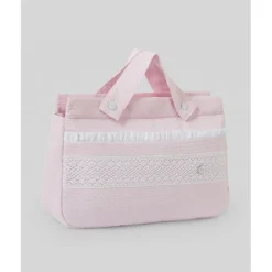 Paz Rodriguez - Woven Bag Torres, Chalk Pink/White