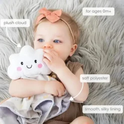 Pearhead - Cobertor de segurança em nuvem, macio para bebês, adorável para bebês, nuvem branca adorável