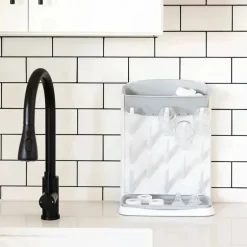 Pearhead - Rack de secagem vertical para mamadeiras Ubbi, cinza