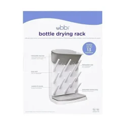 Pearhead - Rack de secagem vertical para mamadeiras Ubbi, cinza