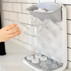 Pearhead - Rack de secagem vertical para mamadeiras Ubbi, cinza