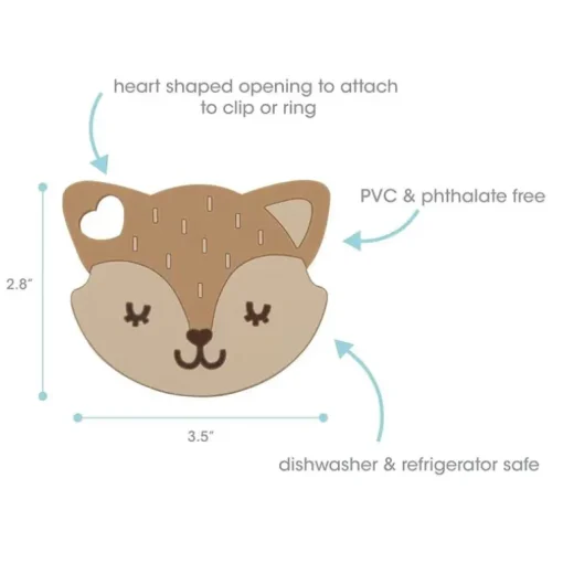 Pearhead - Silicone Teether Bpa Free, Fox