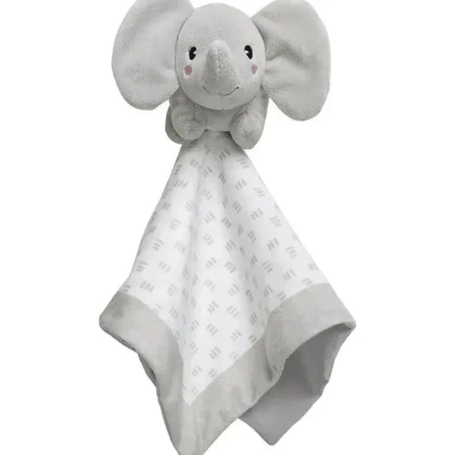 Pearhead Baby - Cobertor de segurança, Brinquedo aconchegante, Bicho de pelúcia, Elefante cinza adorável