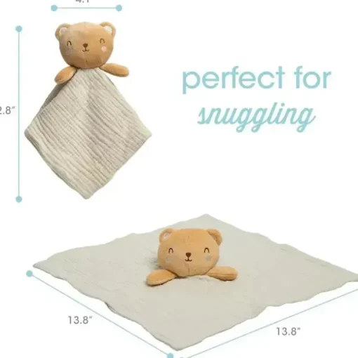 Pearhead Baby - Cobertor de segurança, Brinquedo de pelúcia aconchegante, Urso adorável