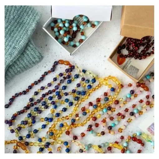 Pedra Âmbar - Pulseira Âmbar Barroco 25