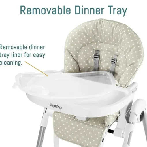 Peg-Perego - Prima Pappa Zero 3 High Chair, Linear Grey