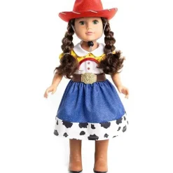 Pequenas aventuras - vestido de boneca vaqueira com chapéu
