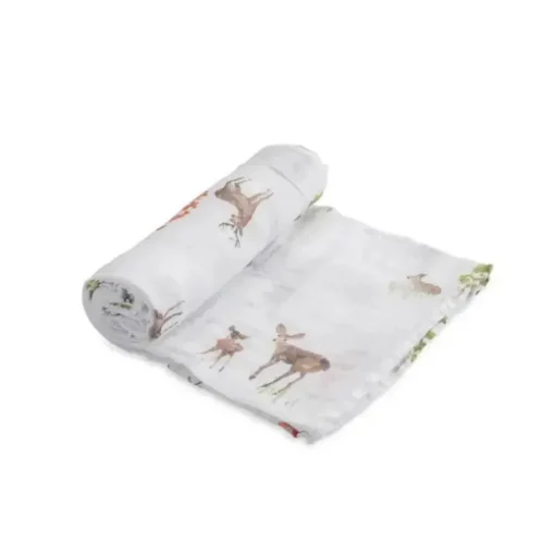Pequeno unicórnio - Swaddle de musselina de algodão simples, Oh Deer