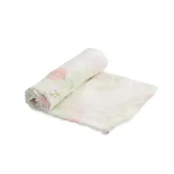Pequeno Unicórnio - Swaddle Deluxe Musselina Simples, Peônia Rosa