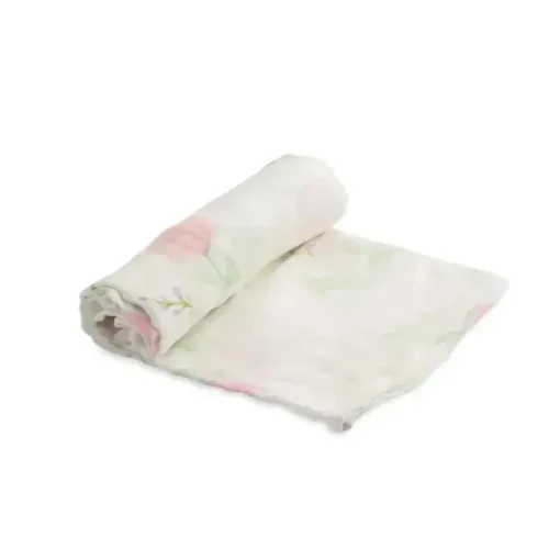 Pequeno Unicórnio - Swaddle Deluxe Musselina Simples, Peônia Rosa