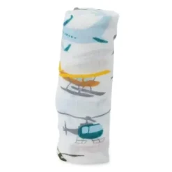 Pequeno unicórnio - Swaddle de luxo de musselina individual, show aéreo