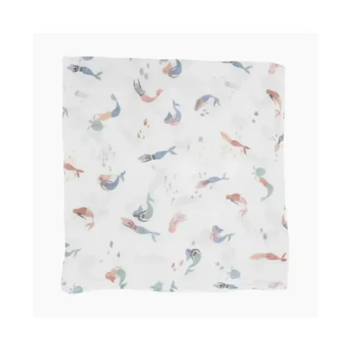 Pequeno Unicórnio - Swaddle de musselina de algodão 3Pk, sereias