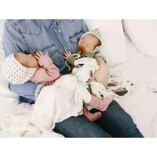 Pequeno Unicórnio - Swaddle Deluxe Musselina Simples, Peônia Rosa