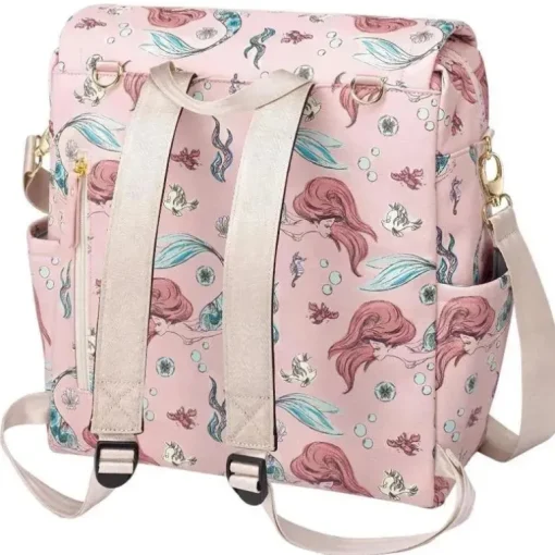 Petúnia - Bolsa de fraldas tipo mochila quadrada, Pequena Sereia