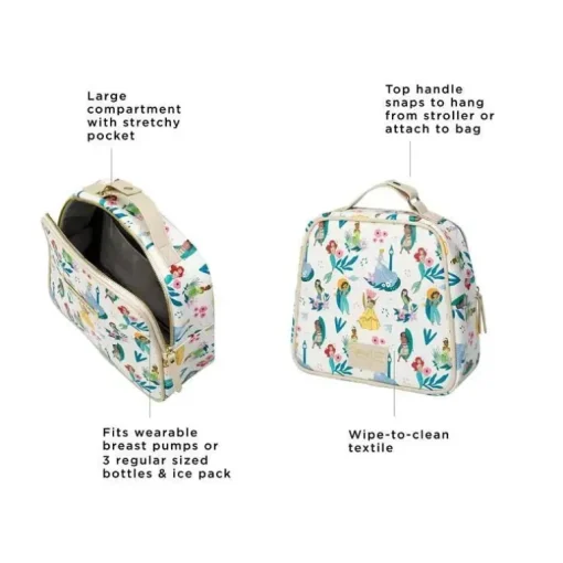 Petúnia - Garrafa Tandem e Bolsa de Almoço - Pacote Flat - Disney Princess Courage &amp; Kindness