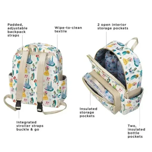 Petúnia - Mochila de fraldas para bebês District - Disney Princess Courage &amp; Kindness