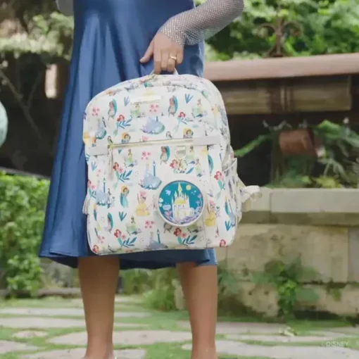 Petúnia - Mochila de fraldas para bebês com provisões 2 em 1 - Disney Princess Courage &amp; Kindness