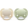 Phillips Avent - Chupeta Ultra Suave 2Pk, 0/6M, Cores Misturadas