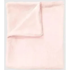 Piccolo Bambino - Faux Fur Stroller Blanket On Wooden Hanger Pink