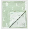 Piccolo Bambino - Feather Chenille Blanket Stroller Blanket On Wooden Hanger Green