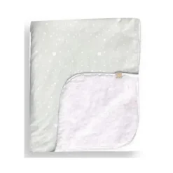 Piccolo Bambino - Jersey Stroller Blanket With Sherpa Reverse Green
