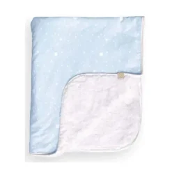Piccolo Bambino - Jersey Stroller Blanket With Sherpa Reverse Blue