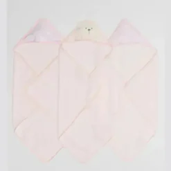 Piccolo Bambino - 3Pk Hooded Towel Pink
