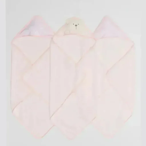 Piccolo Bambino - 3Pk Hooded Towel Pink