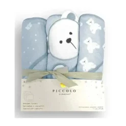 Piccolo Bambino - 3Pk Hooded Towel Blue