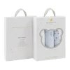 Piccolo Bambino - 3Pk Muslin Burp Cloth In Gift Box Blue