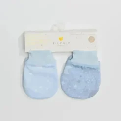 Piccolo Bambino - 2Pks Jersey Scratch Mitts Blue