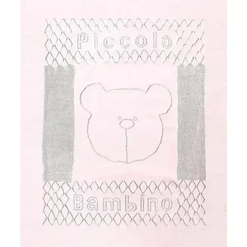 Piccolo Bambino - Pointelle Signature Stroller Blanket With Gift Box Pink