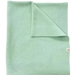 Piccolo Bambino - Sweater Knit Blanket On Wooden Hanger Green