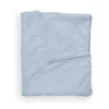 Piccolo Bambino - Textured Faux Fur Stroller Blanket On Wooden Hanger Blue